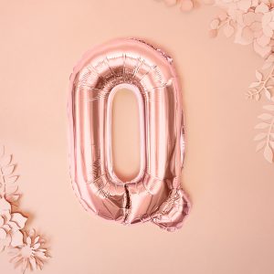 Foil Balloon Letter ''Q'', 35cm, rose gold