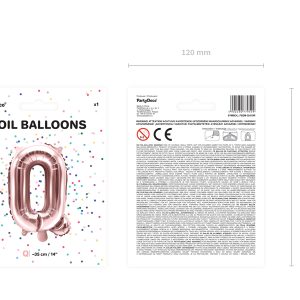 Foil Balloon Letter ''Q'', 35cm, rose gold