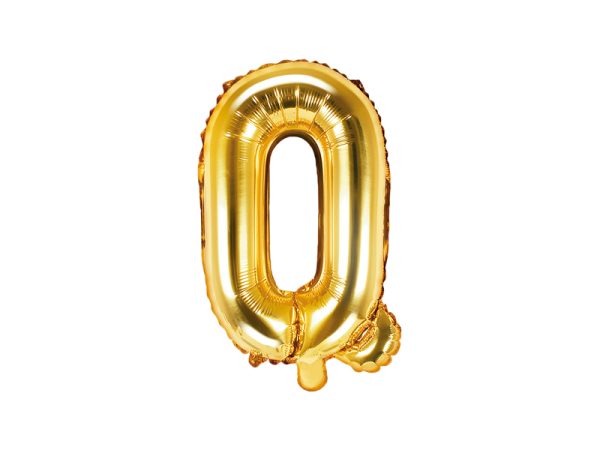 Foil Balloon Letter ''Q'', 35cm, gold