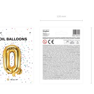 Foil Balloon Letter ''Q'', 35cm, gold
