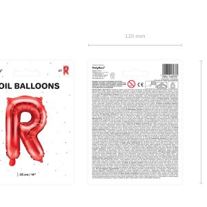 Foil Balloon Letter ''R'', 35cm, red