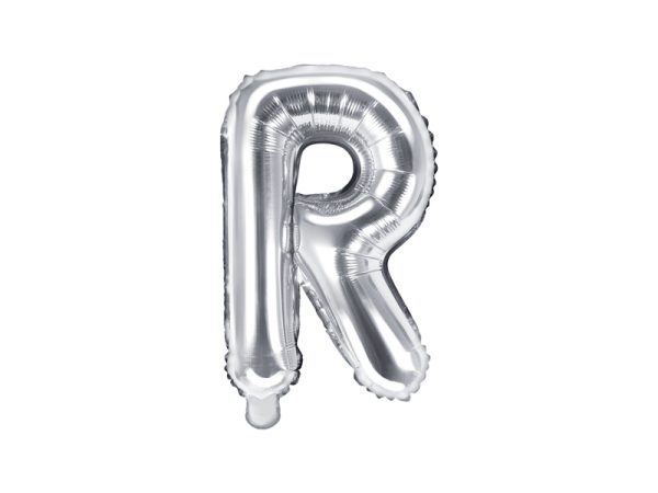 Foil Balloon Letter ''R'', 35cm, silver