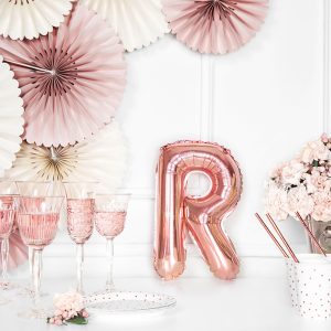 Foil Balloon Letter ''R'', 35cm, rose gold