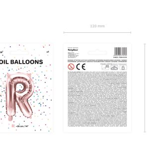 Foil Balloon Letter ''R'', 35cm, rose gold