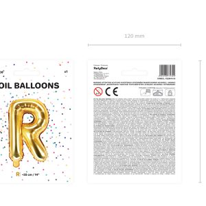Foil Balloon Letter ''R'', 35cm, gold
