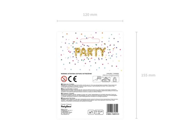 Foil Balloon Letter ''R'', 35cm, gold