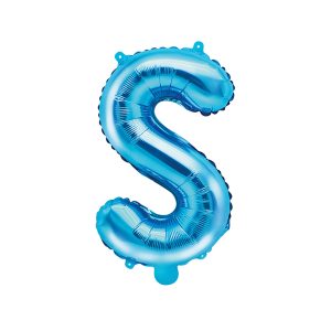 Foil Balloon Letter ''S'', 35cm, blue