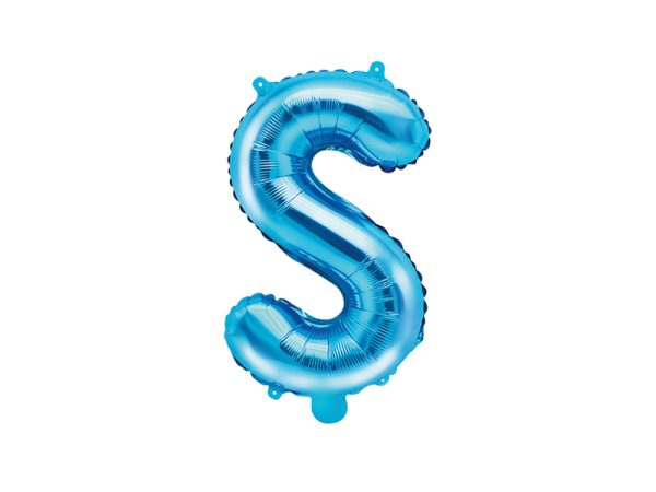 Foil Balloon Letter ''S'', 35cm, blue