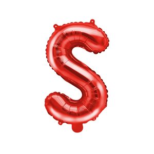 Foil Balloon Letter ''S'', 35cm, red