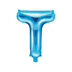 Foil Balloon Letter ''T'', 35cm, blue