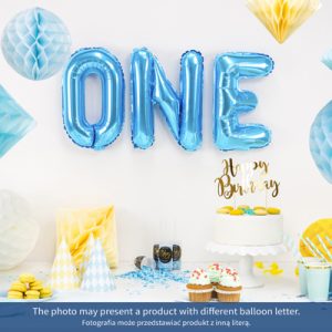 Foil Balloon Letter ''T'', 35cm, blue