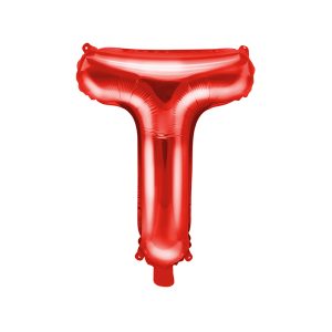 Foil Balloon Letter ''T'', 35cm, red