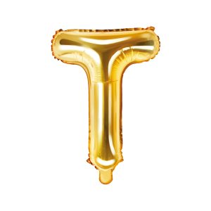 Foil Balloon Letter ''T'', 35cm, gold