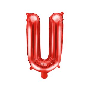 Foil Balloon Letter ''U'', 35cm, red