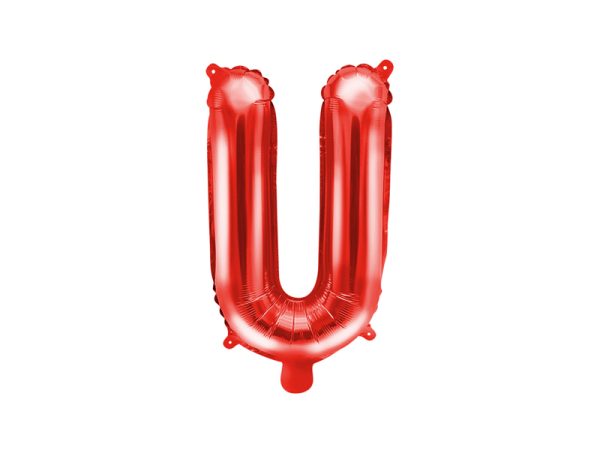 Foil Balloon Letter ''U'', 35cm, red