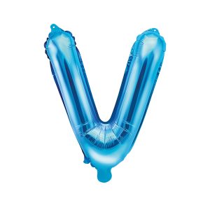 Foil Balloon Letter ''V'', 35cm, blue