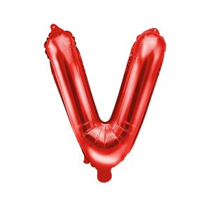 Foil Balloon Letter ''V'', 35cm, red