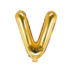 Foil Balloon Letter ''V'', 35cm, gold