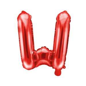 Foil Balloon Letter ''W'', 35cm, red