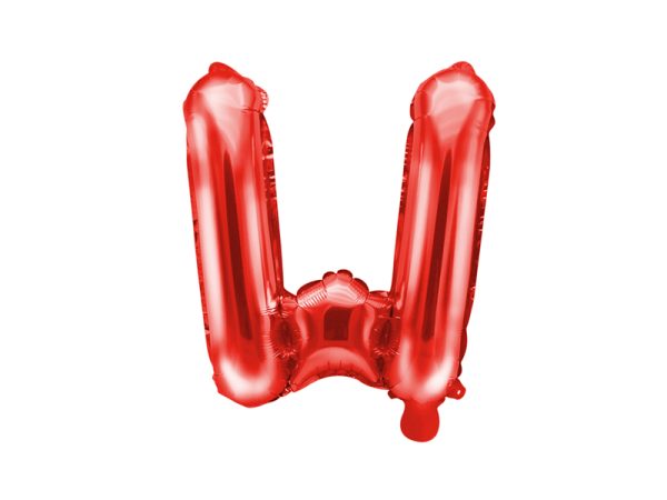 Foil Balloon Letter ''W'', 35cm, red