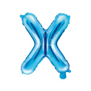 Foil Balloon Letter ''X'', 35cm, blue
