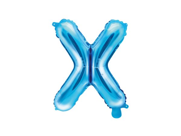 Foil Balloon Letter ''X'', 35cm, blue
