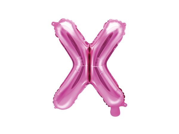Foil Balloon Letter ''X'', 35cm, dark pink