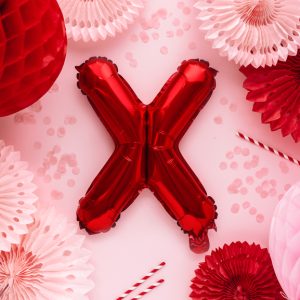 Foil Balloon Letter ''X'', 35cm, red