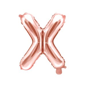 Foil Balloon Letter ''X'', 35cm, rose gold