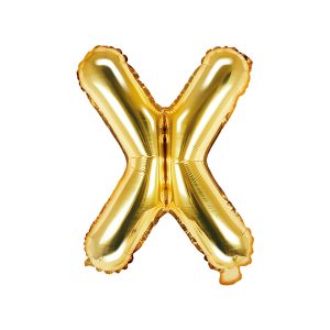 Foil Balloon Letter ''X'', 35cm, gold