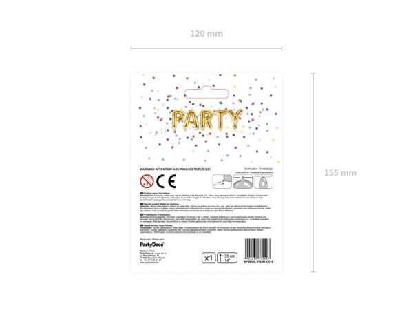 Foil Balloon Letter ''X'', 35cm, gold