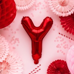 Foil Balloon Letter ''Y'', 35cm, red