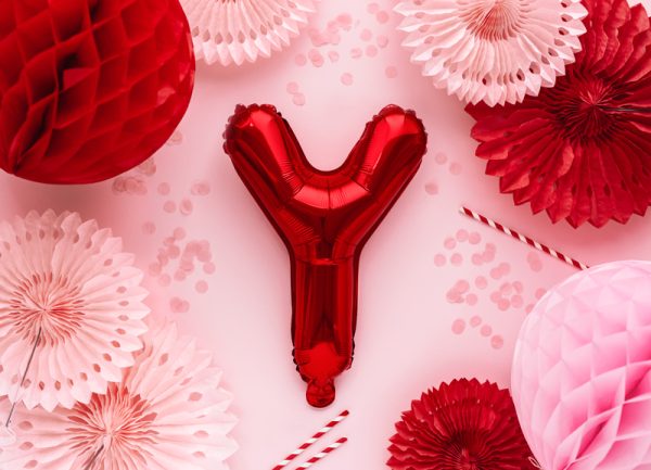 Foil Balloon Letter ''Y'', 35cm, red