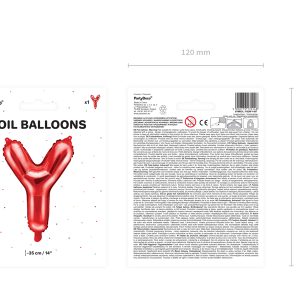 Foil Balloon Letter ''Y'', 35cm, red