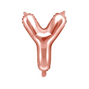 Foil Balloon Letter ''Y'', 35cm, rose gold