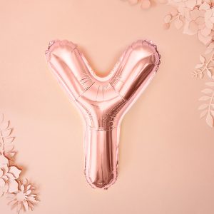 Foil Balloon Letter ''Y'', 35cm, rose gold