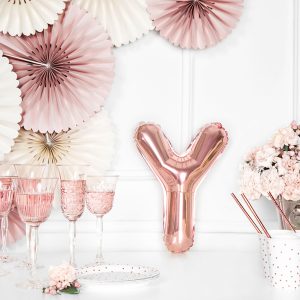 Foil Balloon Letter ''Y'', 35cm, rose gold