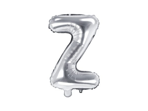 Foil Balloon Letter ''Z'', 35cm, silver