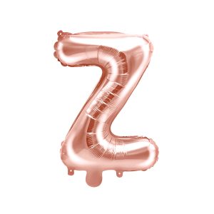 Foil Balloon Letter ''Z'', 35cm, rose gold