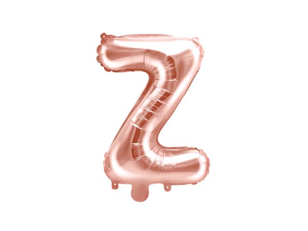 Foil Balloon Letter ''Z'', 35cm, rose gold