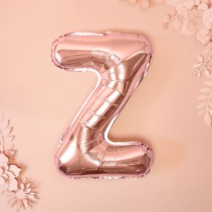 Foil Balloon Letter ''Z'', 35cm, rose gold