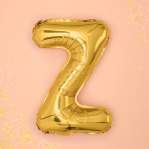 Foil Balloon Letter ''Z'', 35cm, gold