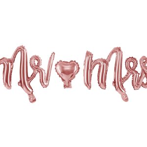 Foil Balloon Mr Mrs, rose gold, 69x125cm