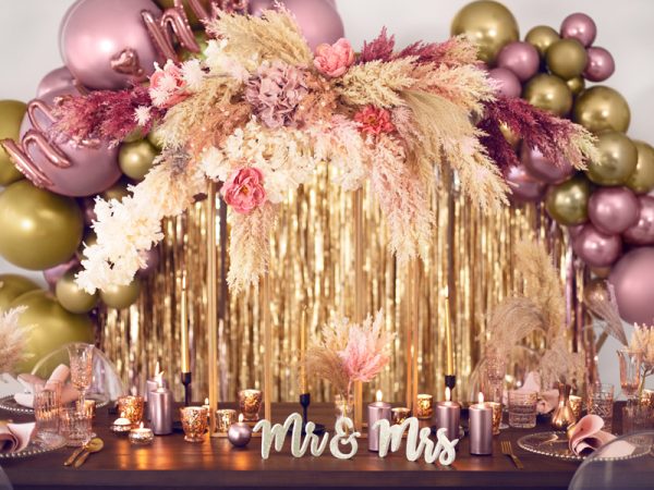 Foil Balloon Mr Mrs, rose gold, 69x125cm