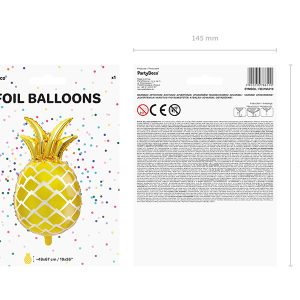 Foil balloon Pineapple, gold, 38x63cm