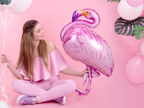 Foil balloon Flamingo, pink, 70x95cm