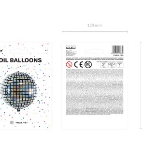 Foil Balloon Disco Ball, 40cm