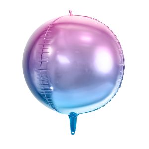 Foil Balloon Ombre Ball, violet and blue, 35cm