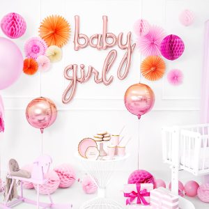 Foil Balloon Ombre Ball, pink and orange, 35cm