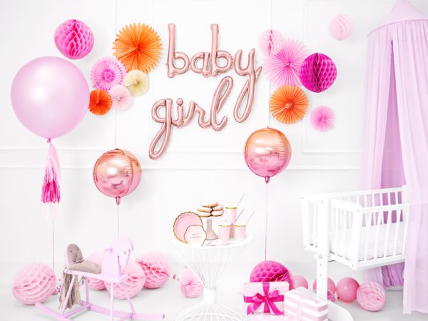 Foil Balloon Ombre Ball, pink and orange, 35cm